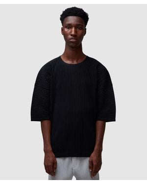 Homme Plissé Issey Miyake Pleats Oversized T-Shirt - Black