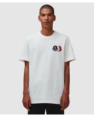 Moncler Triple Logo Badge T-Shirt - White