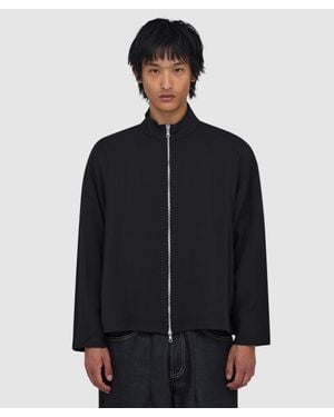 MKI Miyuki-Zoku Drape Slub Track Jacket - Blue