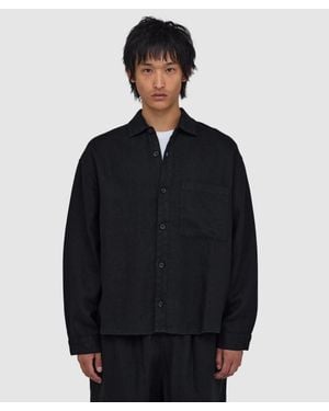 MKI Miyuki-Zoku Linen Box Dress Shirt - Black