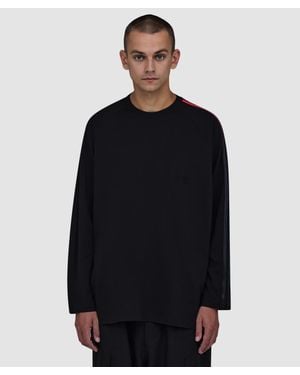 Y-3 Gradient Three Stripe Long Sleeve T-Shirt - Blue