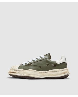 Maison Mihara Yasuhiro Blakey Og Sole Torn Sneaker (Khaki - Green