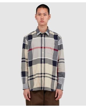 Barbour Renford Oversized Tartan Shirt (Dress Tartan - Grey