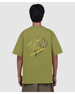 Drole de Monsieur Esquisse Slogan T-Shirt (Light Khaki - Green