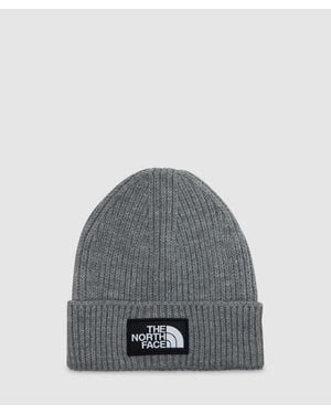 The North Face Logo Box Cuffed Beanie ( - Grey