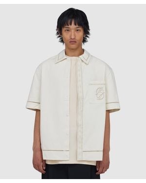 Drole de Monsieur Chemise Embroidered Shirt (Off - White