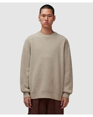 FRIZMWORKS Patch Round Pullover Knit Jumper (Oatmeal - Natural