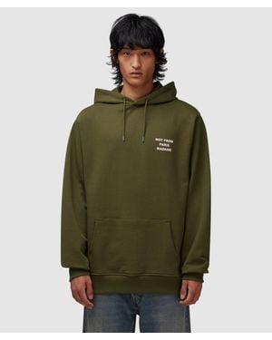 Drole de Monsieur Slogan Hoodie (Kaki - Green