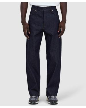 Stone Island Denim Research Denim-Raw Loose Fit Five Pocket Jean Raw - Blue