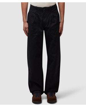 Noah Pleated Fatigue Pant - Black