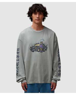 Brain Dead Bio Dog Long Sleeve T-Shirt - Grey
