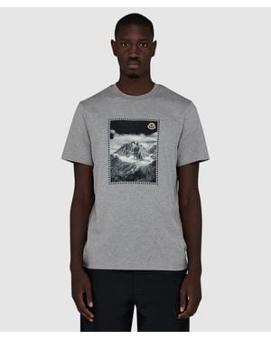 Moncler Printed Logo T-Shirt (Charcoal - Grey