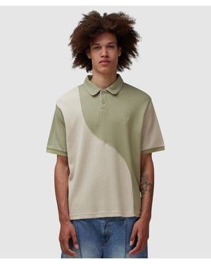 Dime Waffle Polo T-Shirt (Sage - Green