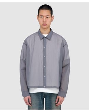 Beams Plus Sheer Coach Shirt - Gray
