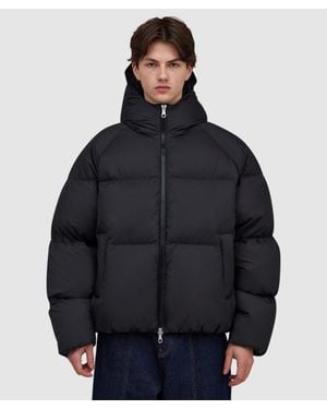 Cole Buxton Hooded Down Jacket - Blue