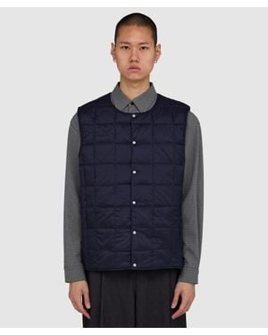 Taion Crew Neck Down Vest Gilet - Blue
