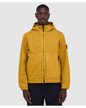 Stone Island Organic Look Panama-Tc Garment Dyed Jacket (Mustard - Yellow