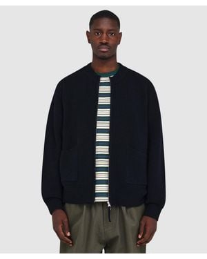 FRIZMWORKS Wool Deck Zip Up Cardigan - Blue