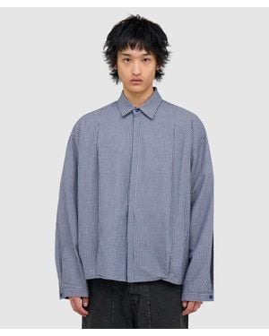 Estudio Niksen Boxy Pleated Shirt - Blue