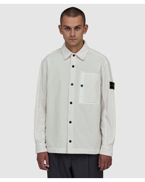Stone Island Organic Cotton Corduroy 800 Shirt - Grey