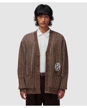Drole de Monsieur Monogrammed Cardigan (Kaki - Brown