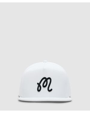 Malbon Golf M Script Logo Snapback - White