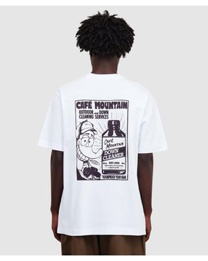 Cafe Mountain Down Cleaning Duck T-Shirt (Natural - White