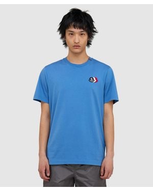 Moncler Tri Logo T-Shirt - Blue