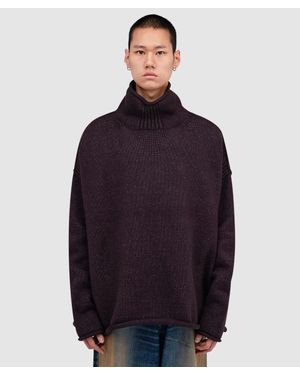 Acne Studios Oversized Roll Neck Sweater (Charcoal - Blue