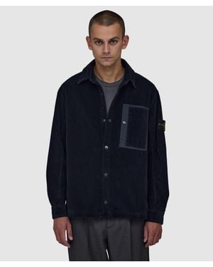 Stone Island Organic Cotton Corduroy 800 Shirt - Blue