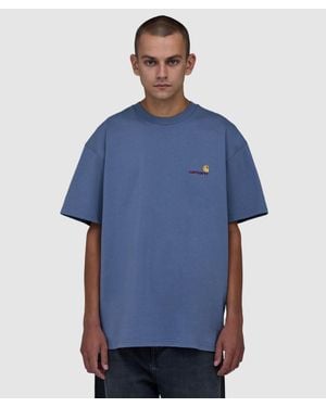 Carhartt American Script T-Shirt (Shady - Blue