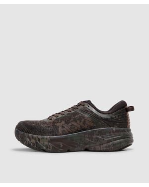 Hoka One One X Beams Bondi 7 Trainer (Camo - Brown