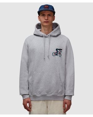 Parra Cat Defence Hoodie (Heather - Grey