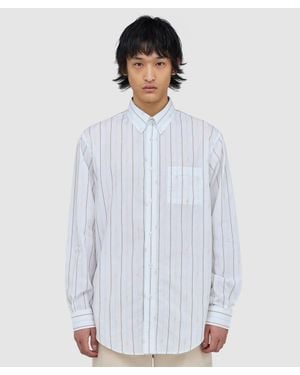 Drole de Monsieur Monogram Long Sleeve Shirt (Off - Blue