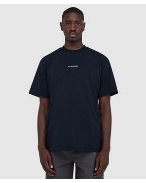 and wander Dry Mesh T-Shirt - Blue