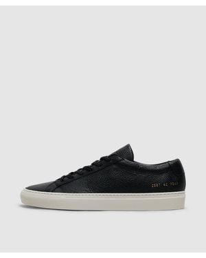 Common Projects Achilles Low Grained Leather Sneaker - Black