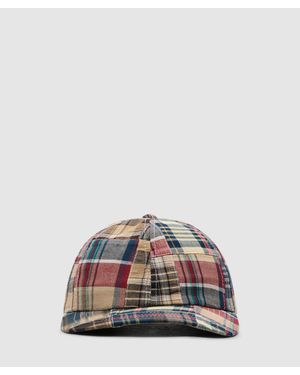 Beams Plus 6 Panel Regimental Madras Cap Patchwork - Multicolour