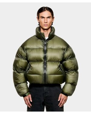 MKI Miyuki-Zoku Translucent Funnel Neck Bubble Jacket - Green