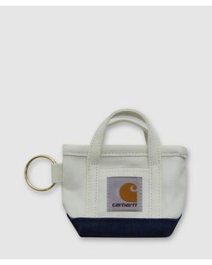 Carhartt Mini Tote Bag Keychain (Natural - White
