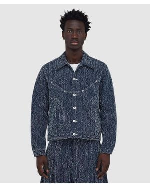 SAGE NATION Denim Nep Jiji Jacket Needle Punch - Blue