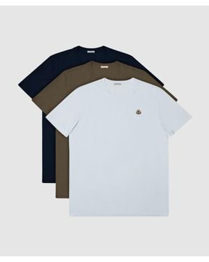 Moncler 3 Pack Logo T-Shirt (Assorted - Black
