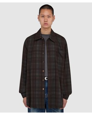 Our Legacy Borrowed Shirt (More Check Print - Black