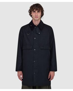 Barbour Long Spey Wax Jacket - Blue