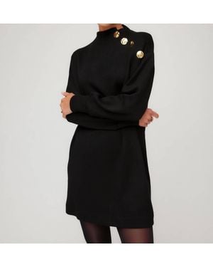 Fifteen Twenty Brenna Mock Neck Dress - Black