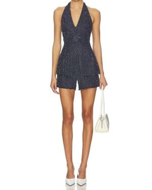 AMUR Nevin Halter Romper - Blue