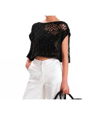 Kourbela Nature Textures Sleeveless Top - Black
