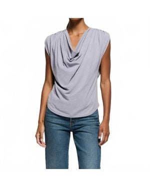 Nation Ltd Geni Cowl Neck Top - Blue