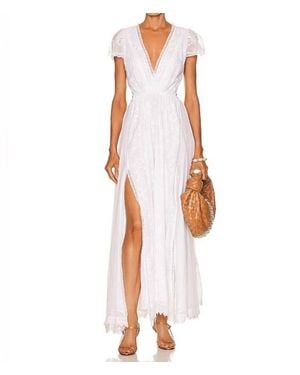 LoveShackFancy Vania Cotton Cut-Out Maxi Dress - White