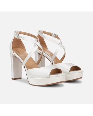 Naturalizer Melody I4628F1101 Sandal Peep Toe Block Heel Gal2121 - Metallic