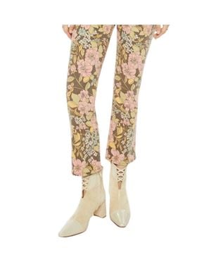 Mother Hustler Ankle Jean - Metallic